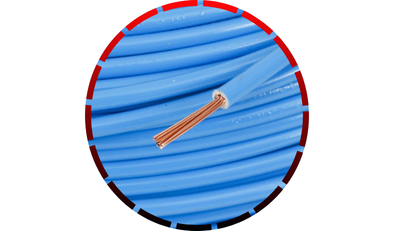 rolo cabo flexivel 750v 2 5mm 100 metros azul cobrecom 45