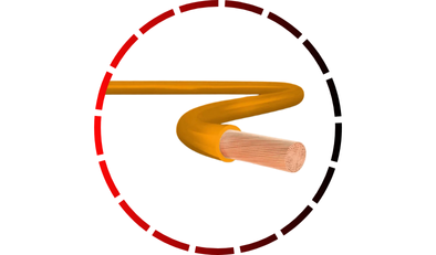 rolo com 200m de cabo de cobre 750v 0 50mm laranja corfio 45 1