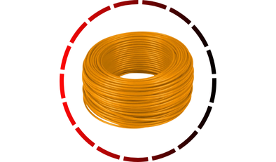 rolo com 200m de cabo de cobre 750v 0 50mm laranja corfio 45 2