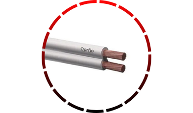 rolo com 200m de cabo de cobre 750v 0 50mm branco corfio 48