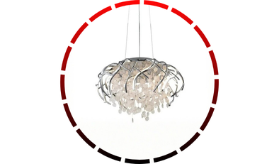 pendente folha led dimerizavel 62785p 70w bivolt cromado 48