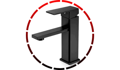 torneira preto fosca para banheiro reta 18cm monocomando com misturador bancada 5689