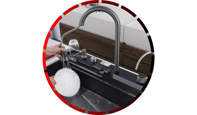 cuba gourmet multifuncional inteligente aco inox 304 preta 75x46x22cm kit completo domum 85 2