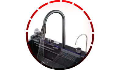 cuba gourmet multifuncional inteligente aco inox 304 preta 75x46x22cm kit completo domum 85 3