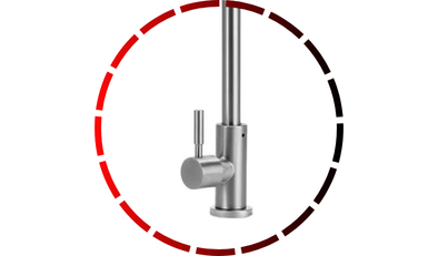 torneira cozinha escovada tall 37cm inox prata 2 1