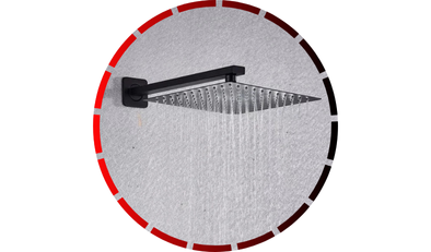 ducha quadrada slim 20x20cm com braco 40cm inox preta domum 4 1