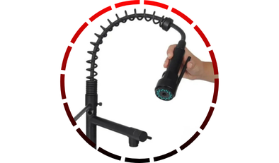 torneira cozinha gourmet monocomando de parede preto domum 528 1