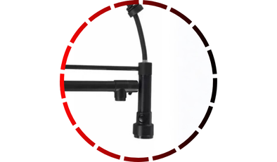 torneira cozinha gourmet monocomando de parede preto domum 528 2