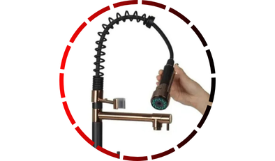 torneira cozinha gourmet monocomando 50cm preto e rose domum8 2 1