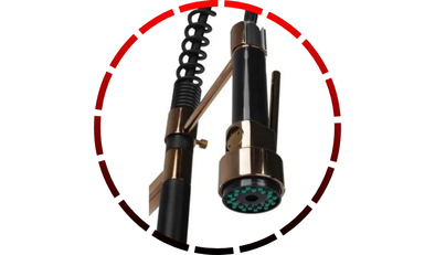 torneira cozinha gourmet monocomando 50cm preto e rose domum8 2 2