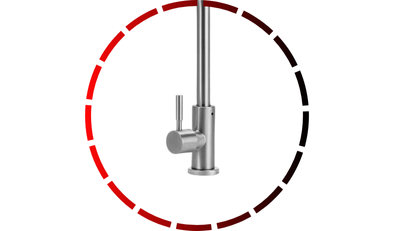 torneira cozinha escovada tall 30cm inox prata 239 1