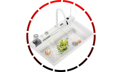 cuba gourmet multifuncional inteligente aco inox 304 branca 75x46x22cm kit completo domum 85 3