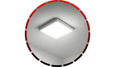 painel led quadrado 29cm sobrepor 24w demi48