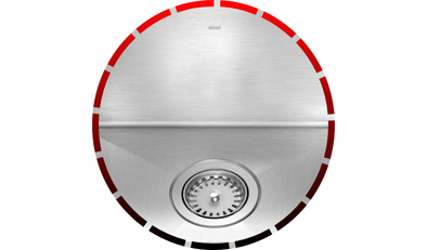 cuba dupla bistro 60x40x20 escovado com canal equipado 4 5 fsc100 docol4 5