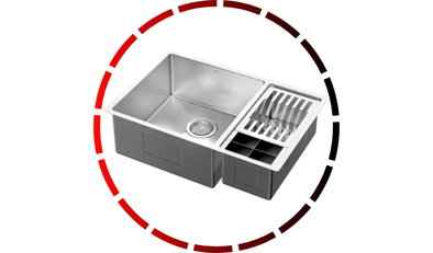 cuba dupla bistro 60x40x20 escovado com canal equipado 4 5 fsc100 docol 2