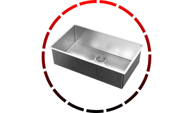 cuba simples bistro 70x40x20 escovado cv 4 5 docol 84