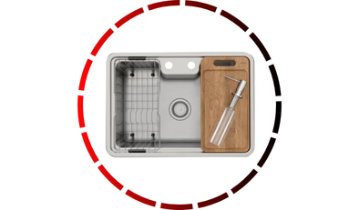 cuba de sobreporembutir massima 68x48 com acessorios docol 25