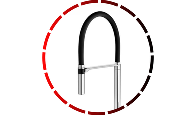 torneira para cozinha de parede bica alta preta docol 45