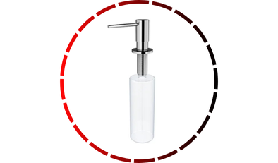 dispensador de detergente de cozinha redondo cromado docol 95