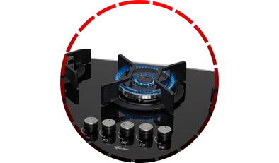 fogao cooktop 5q tripla chama infinity gas mesa vidro preto fischer 156 2