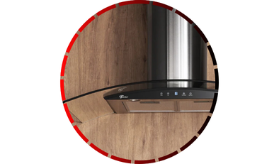 coifa de parede talent touch 90cm vidro digital fischer 465 2