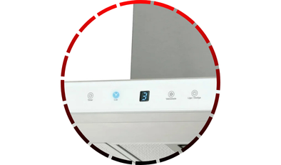 coifa de parede fischer infinity vidro digital touch branca 90cm 45 3