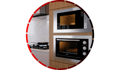 forno micro ondas fit line embutir 25l inox 220v 34900 fischer 48 2