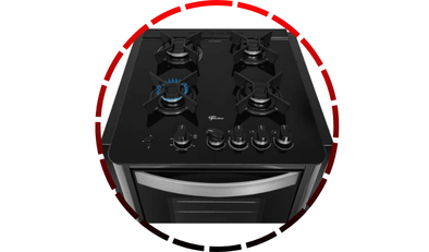fogao de embutir 4 bocas gran cheff a gas com dourador 32750 fischer 220v 546 2