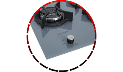 fogao cooktop 5q tc infinity duo blaze gas mesa vidro eiger fischer 45 2