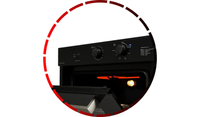 forno a gas infinity de embutir 50l com grill preto fischer 45 2