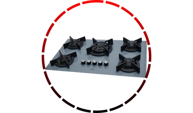 fogao cooktop 5q tc infinity gas mesa vidro eiger fischer bivolt 84 1