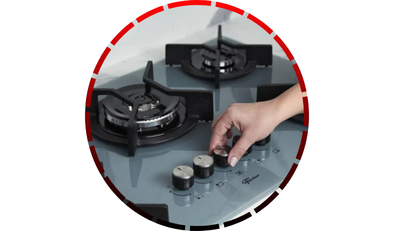 fogao cooktop 5q tc infinity gas mesa vidro eiger fischer bivolt 84 3