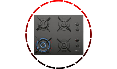 fogao cooktop 4q fit line gas tripla chama mesa vidro bivolt fischer 45 2
