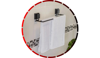 toalheiro duplo 45cm preto fosco future 48 2