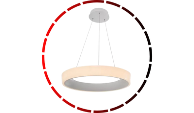 luminaria pendente moon 500 moderno anel led 3 em 1 bivolt g light4 5