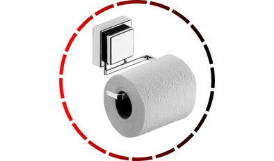 suporte para papel higienico 12cm ventosa cromado future 84