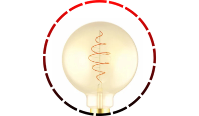 lampada led g200 filamento 5w autovolt e27 2000k bulbo ambar g light 48