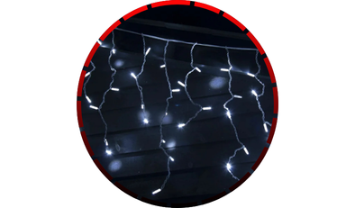 cascata gl 200 leds branco fio transparente com conector e plug unico g light 15