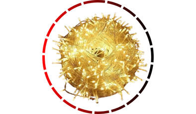 conjunto cascata 200 lampadas led warm white g light 3000k 48