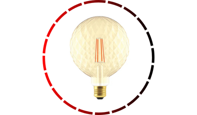 lampada led p125 filamento 4w autovolt e 27 2000k bulbo ambar g light 52