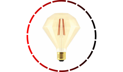 lampada led d110 filamento 4w autovolt e27 2000k bulbo ambar g light 12