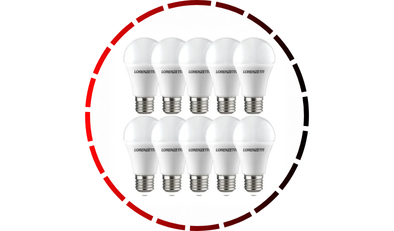 kit com 10 lampadas led bulbo 9w bivolt e27 6500k lorenzetti 15 1