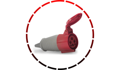 acoplamento industrial 4p t 32a 6h ip144 vermelho soprano 84