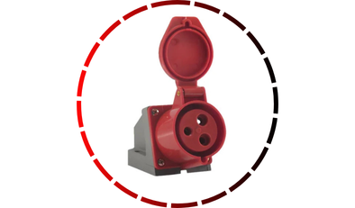 tomada industrial 4p t 32a ip44 vermelho soprano48