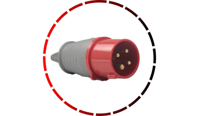 plug industrial 3p t 32a ip44 vermelho soprano 58