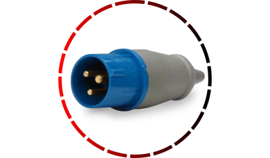 plug industrial 2p t 32a ip44 azul soprano 58