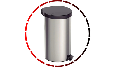 lixeira com pedal new em aco inox com acabamento polido 20 l tramontina 48 1