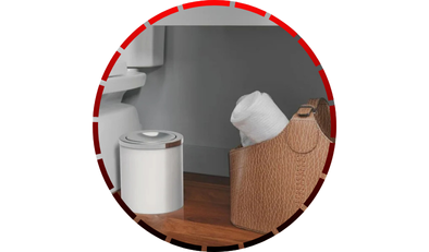 lixeira branca c tampa basculante 5 litros tramontina 18