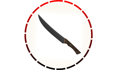 faca para carne black com lamina em aco inox escurecido e cabo de madeira tramontina4 8