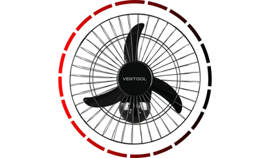 ventilador de parede 50cm preto 200w 220v ventisol 18 3